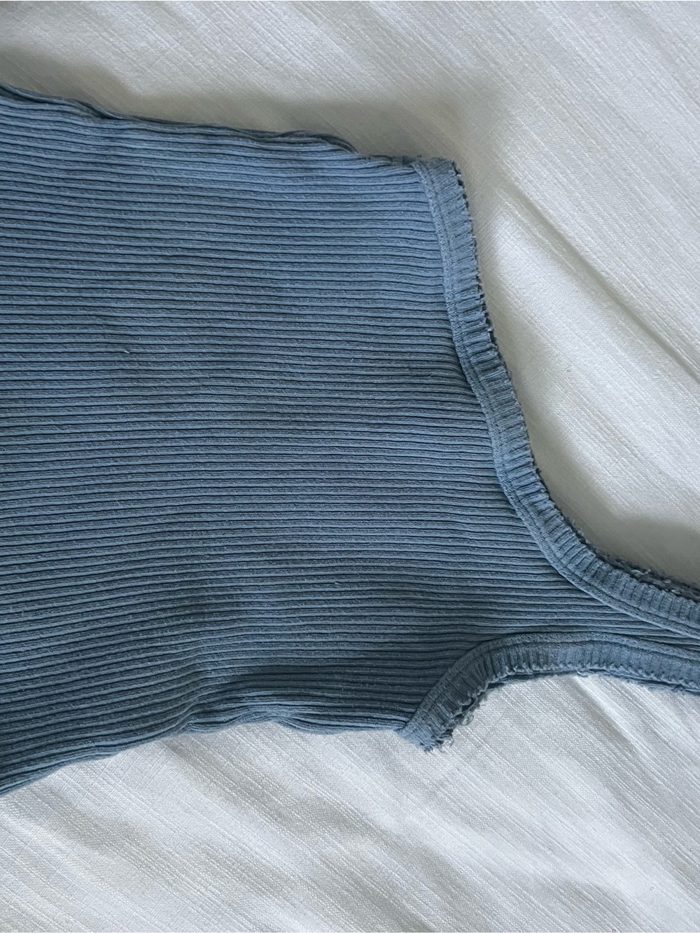 Ribbed Tank Bodysuit in Slate Blue